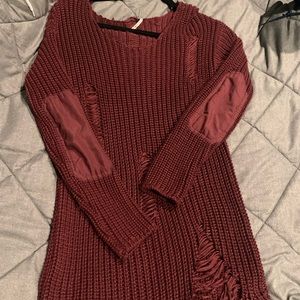 Distressed Knitted Sweater - SMALL